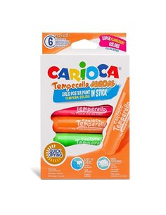 Carioca Temperello Neon μαρκαδόροι ζωγραφικής 6 χρωμάτων