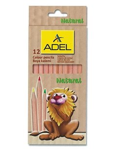 Adel ξυλομπογιές natural 12 χρώματα