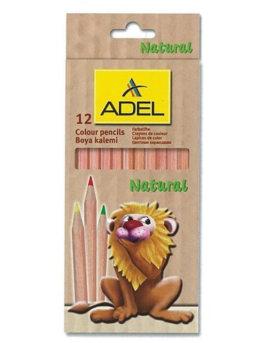 Adel ξυλομπογιές natural 12 χρώματα