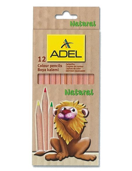 Adel ξυλομπογιές natural 12 χρώματα