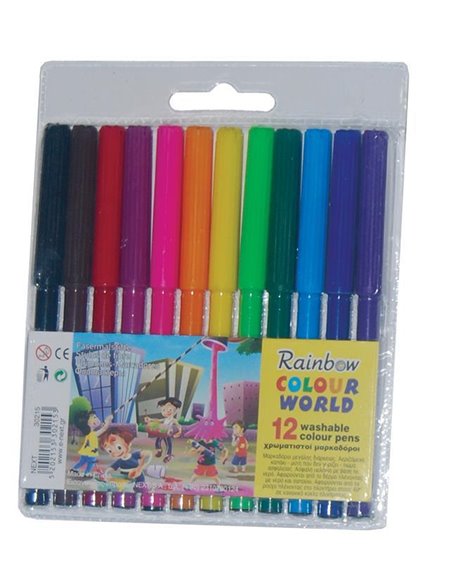 Μαρκαδόροι ζωγραφικής λεπτή μύτη σετ 12τμχ.