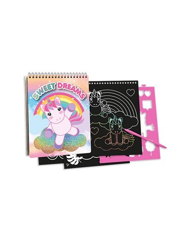 Μπλοκ ζωγραφικής "Sweet Dreams" Α5 με στένσιλ