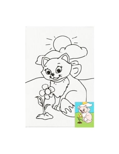 Καμβάς ζωγραφικής με ακρυλικά χρώματα Next γάτα 20x30εκ.