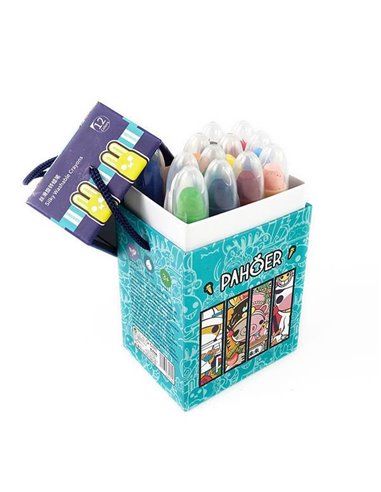 Σετ ζωγραφικής 12 τεμ. crayons σε κουτί "Pahoer" Υ13,5x7,8x5,8εκ.