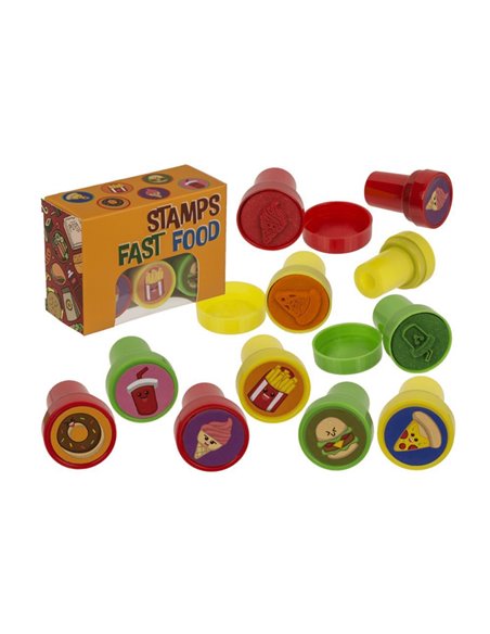 Σετ σφραγίδες "Fast food" 6 τεμαχίων, 2,5εκ.