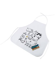 Ποδιά non woven λευκή σετ 5τμχ. 43,5x43εκ.