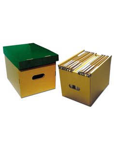 Νext κουτί κρεμαστων φακέλων καφέ πράσινο Υ25x25x34εκ.