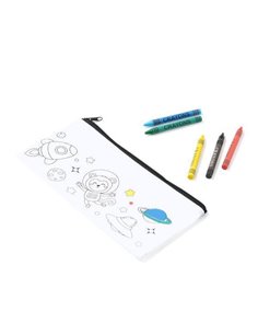 Κασετίνα non woven λευκή ζωγραφική σετ 5τμχ 22x11εκ.