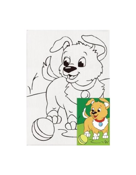 Καμβάς ζωγραφικής με ακρυλικά χρώματα Next σκύλος 20x30εκ.