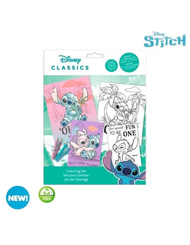 Σετ ζωγραφικής "Stitch", με ξυλομπογιές 28,5x21x1εκ.