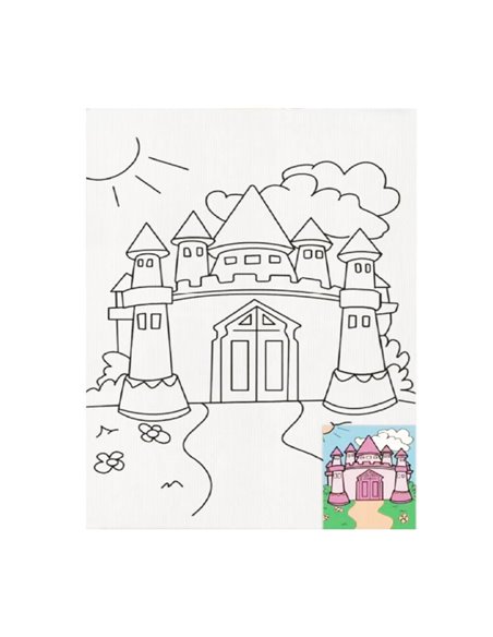 Καμβάς ζωγραφικής με ακρυλικά χρώματα Next κάστρο 20x30εκ.