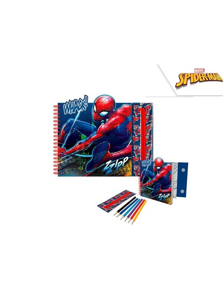 Σετ Τετραδίου Δραστηριοτήτων με Αποσπώμενη Κασετίνα Spiderman 28x25x2εκ.