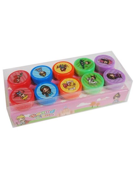 Σφραγίδες παιδικές "Πριγκίπισσες" σετ 10 τεμάχια