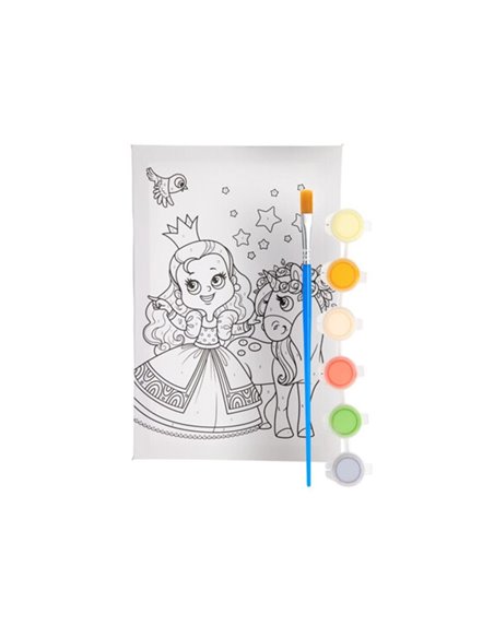 Καμβάς ζωγραφικής με νερομπογιές Next πριγκίπισσα Υ29,5x19,7x1,7εκ.