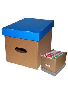 Next κουτί κρεμαστων φακέλων καφέ γαλάζιο Υ25x25x34εκ.