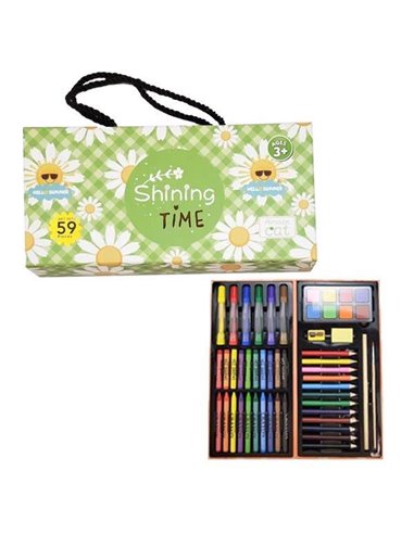 Σετ ζωγραφικής 50 τεμ. σε βαλιτσάκι "Daisies"  Υ13x27x4,5εκ.