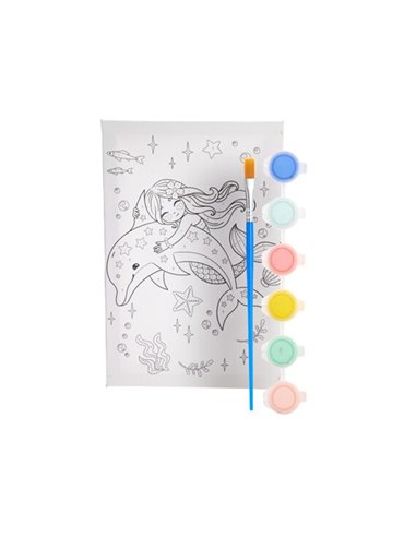 Καμβάς ζωγραφικής με νερομπογιές Next δελφίνι Υ29,5x19,7x1,7εκ.