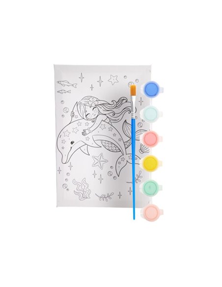 Καμβάς ζωγραφικής με νερομπογιές Next δελφίνι Υ29,5x19,7x1,7εκ.