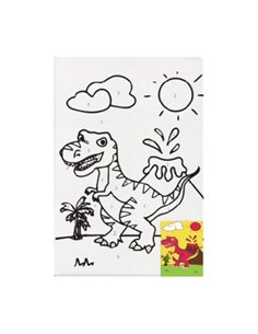 Καμβάς ζωγραφικής με ακρυλικά χρώματα Next δεινόσαυρος 20x30εκ.