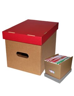 Next κουτί κρεμαστων φακέλων καφέ κόκκινο Υ25x25x34εκ.