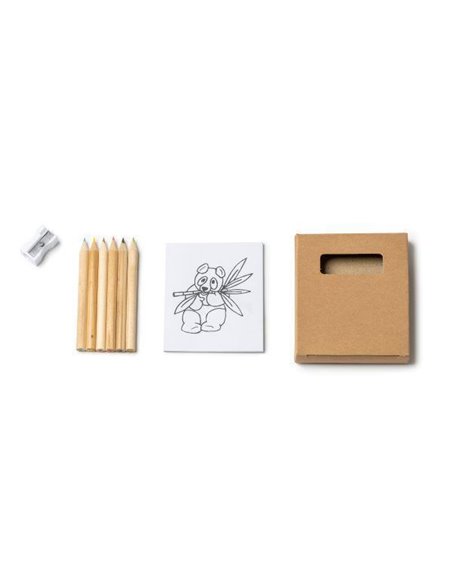 Σετ ζωγραφικής 6 ξυλομπογιές και ξύστρα 7,4x9x1,5εκ,