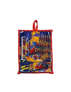 Σετ ζωγραφικής 12 τεμαχίων Spiderman σε τσάντα δώρου 30x22,5x2εκ.