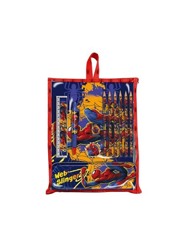 Σετ ζωγραφικής 12 τεμαχίων Spiderman σε τσάντα δώρου 30x22,5x2εκ.