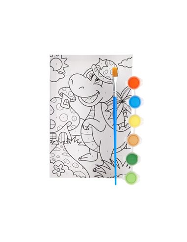 Καμβάς ζωγραφικής με νερομπογιές Next δεινόσαυρος Υ29,5x19,7x1,7εκ.