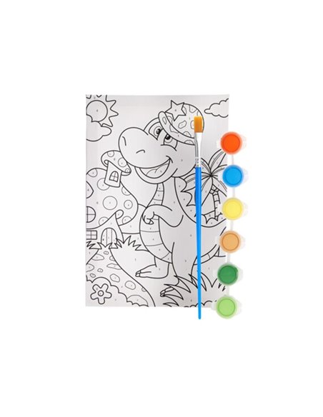 Καμβάς ζωγραφικής με νερομπογιές Next δεινόσαυρος Υ29,5x19,7x1,7εκ.