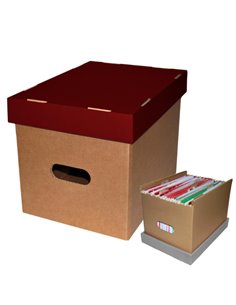 Next κουτί κρεμαστων φακέλων καφέ μπορντώ Υ25x25x34εκ.