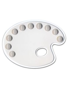 Παλέτα ζωγραφικής οβάλ για 9 χρώματα