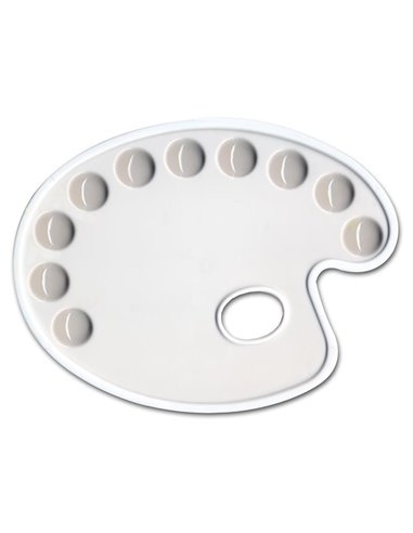 Παλέτα ζωγραφικής οβάλ για 9 χρώματα