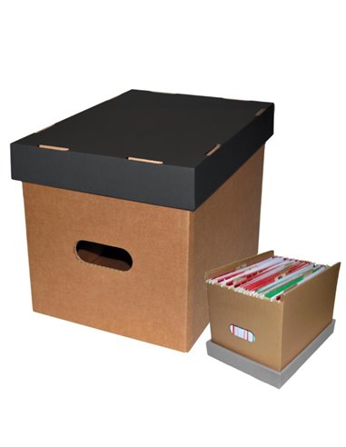 Νext κουτί κρεμαστων φακέλων καφέ μαύρο Υ25x25x34εκ.
