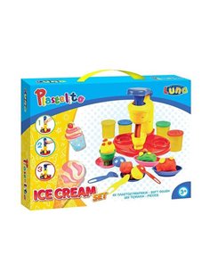 Luna Πλαστοζυμαράκια σε πολυμηχανή παγωτού με εργαλεία 33,5x25,5x6,8εκ.