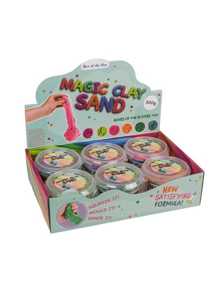 Μαγική άμμος 300γρ., σετ 6 τεμαχίων - διαφορετικά χρώματα