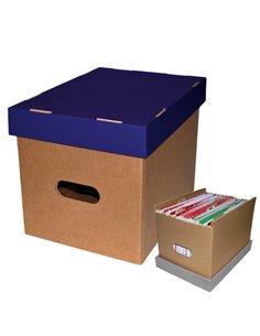 Νext κουτί κρεμαστων φακέλων καφέ μπλε Υ25x25x34εκ.