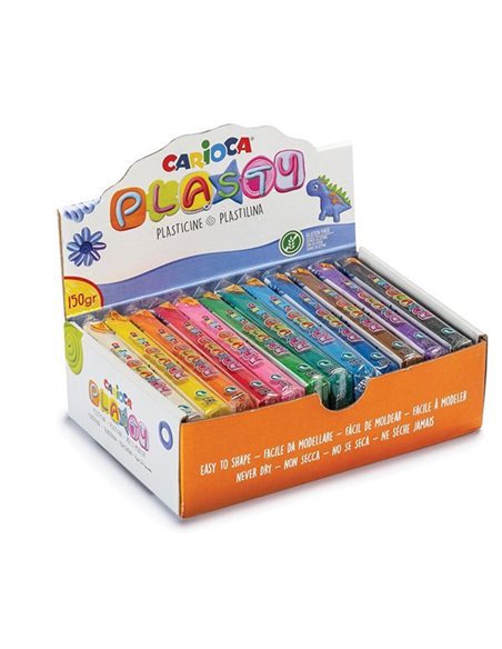 Carioca σταντ πλαστελίνη 150gr. με 12 χρώματα.