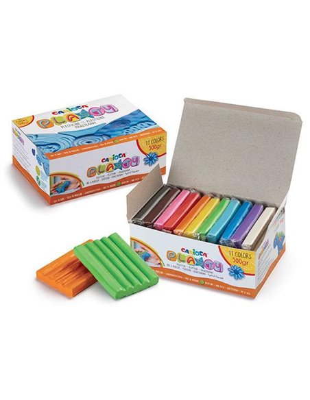 Carioca πλαστελίνη 11 χρώματα 500γρ.