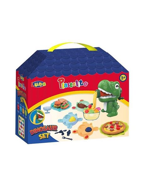 Luna Πλαστοζυμαράκια Δεινόσαυρος με εργαλεία 28x11x23,5εκ.