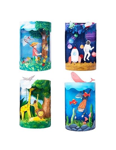 Σετ χειροτεχνίας 3D Micro Landscape σε 4 σχέδια 26x13xΥ35εκ.