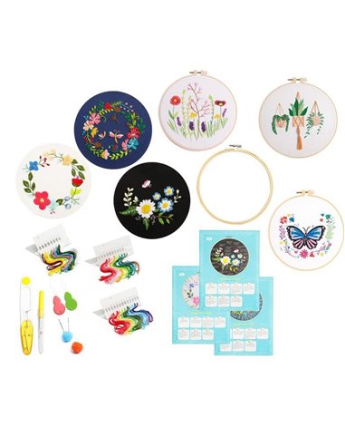 Σετ κεντήματος-εργόχειρο floral Υ20x20x2εκ.