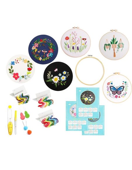 Σετ κεντήματος-εργόχειρο floral Υ20x20x2εκ.