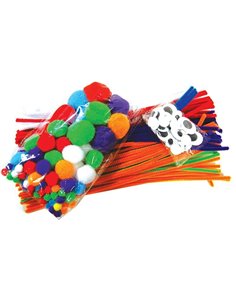 Σετ χειροτεχνίας με πομ πομ και σύρμα πίπας