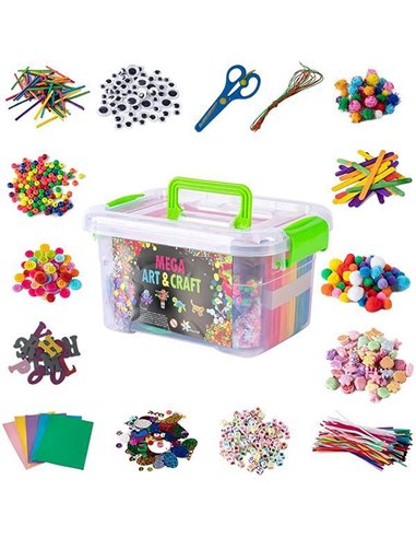 Σετ χειροτεχνίας 2000 τεμ. σε πλαστικό κουτί Υ13x25x19εκ.