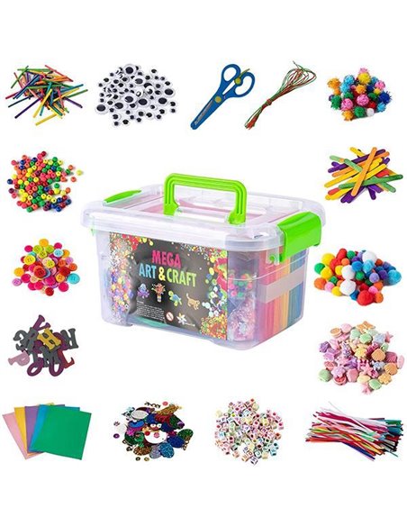 Σετ χειροτεχνίας 2000 τεμ. σε πλαστικό κουτί Υ13x25x19εκ.