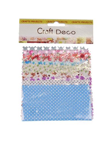 Σετ 10τεμ.  ύφασμα 12x12εκ. σε blister