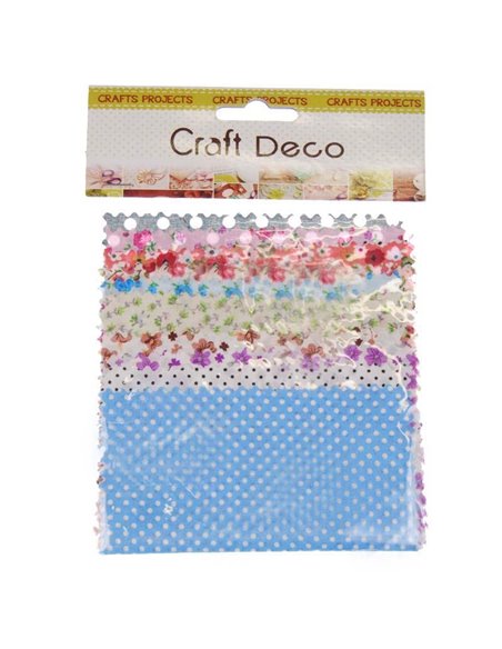 Σετ 10τεμ.  ύφασμα 12x12εκ. σε blister