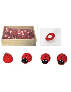 Αυτοκόλλητες διακοσμητικές πασχαλίτσες 2εκ, 100τεμ.