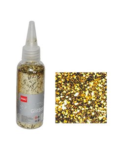 Glitter νιφάδες 1/24'' σε μπουκάλι χρυσό 30γρ.