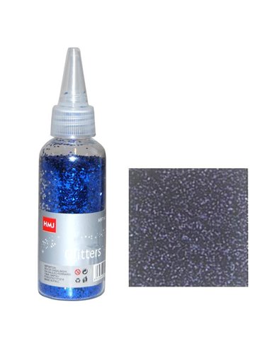 Glitter σκόνη 1/64'' σε μπουκάλι μπλε 40γρ.